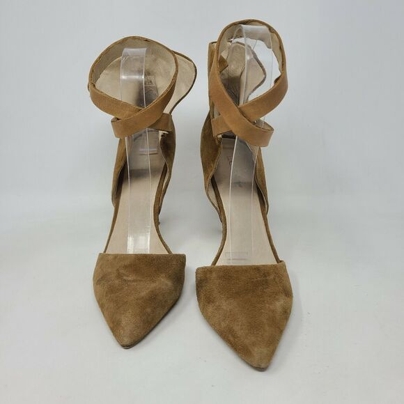 Joe's Jeans Womens Laney Suede Pointed Toe Ankle Wrap Brown Suede Size 8.5 Sexy - Picture 2 of 12